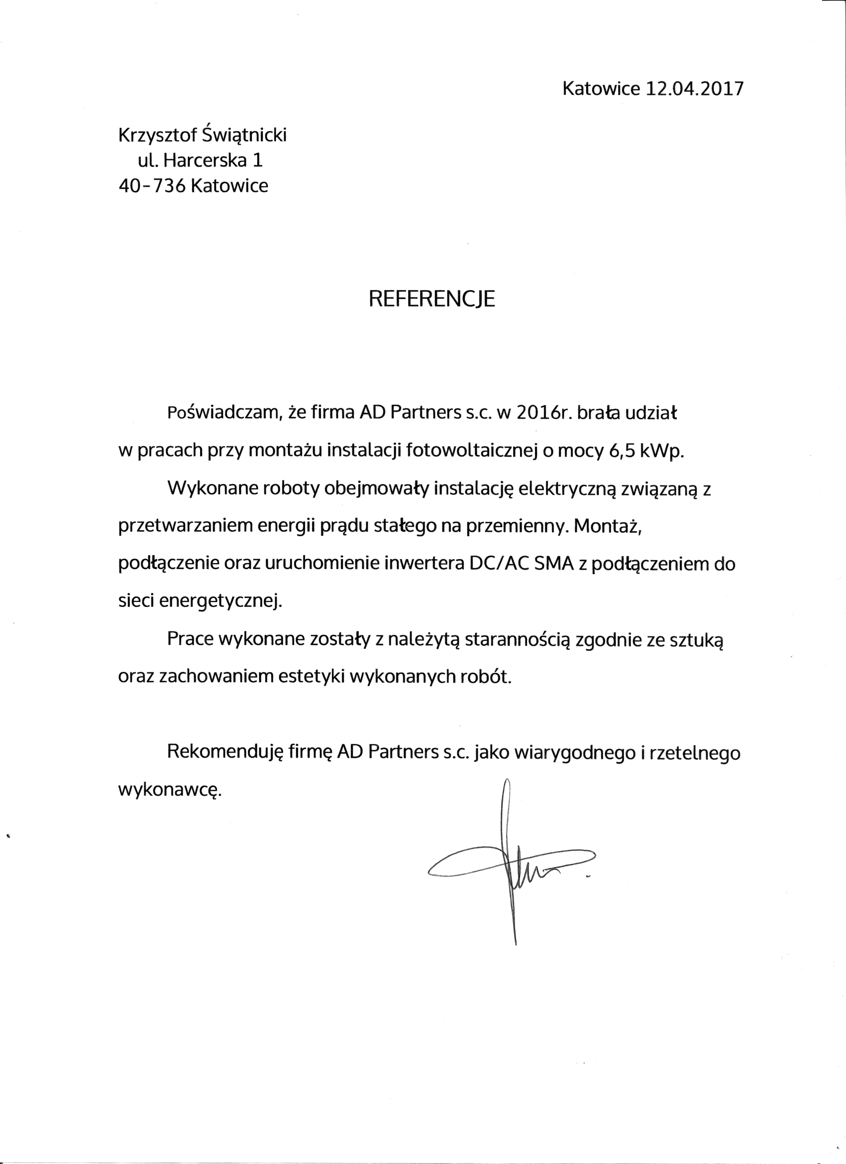 Referencje Katowice-1